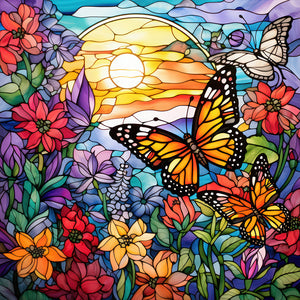 Butterfly-Full Round Diamond Painting-30x30cm