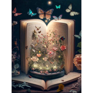 Butterfly-Full Round Diamond Painting-30x40cm