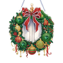 Load image into Gallery viewer, Christmas Wreath-Single Side Diamond Pendant

