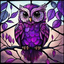 Load image into Gallery viewer, Owl-Full Round Diamond Painting-30x30cm
