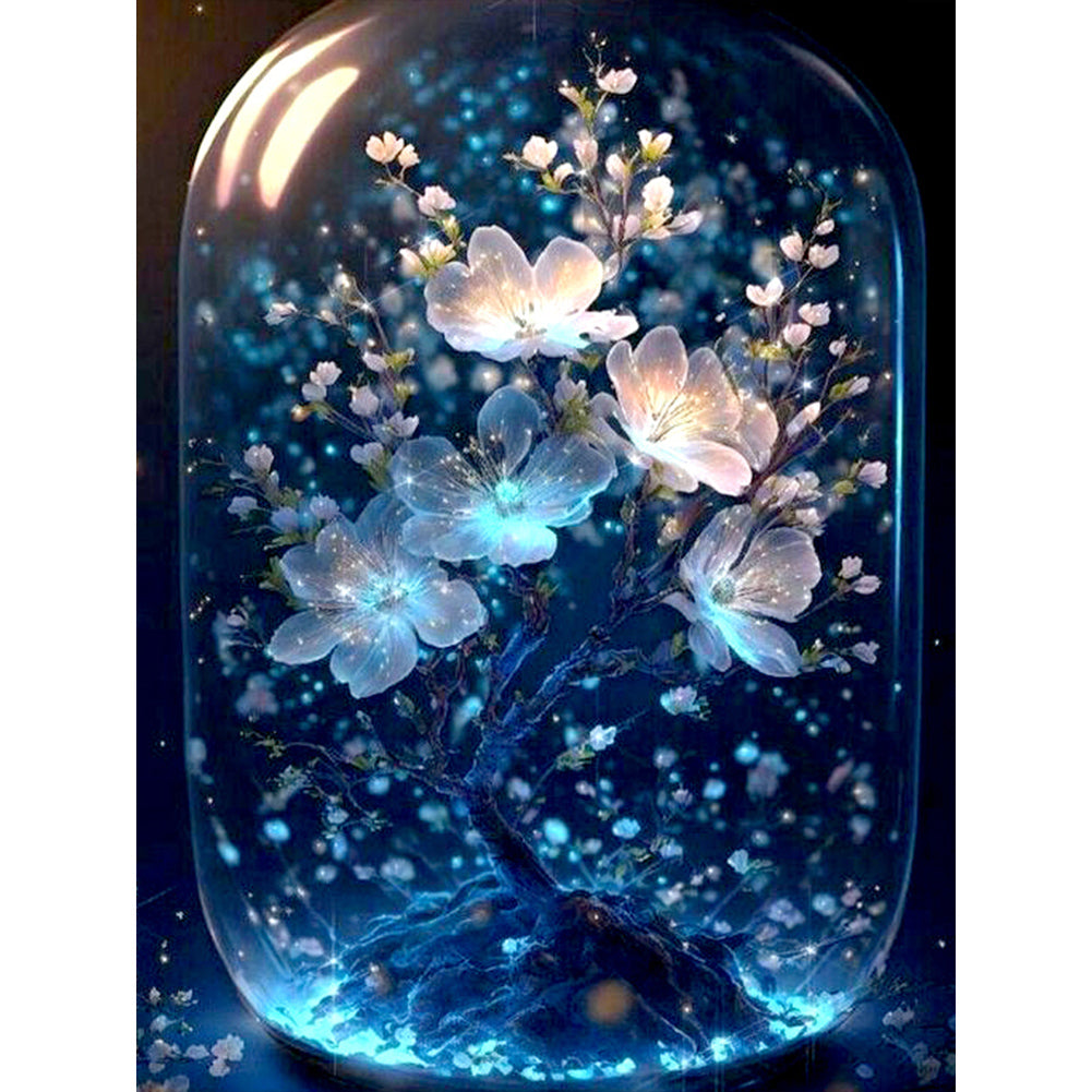 Crystal Flower-Full Round Diamond Painting-30x40cm