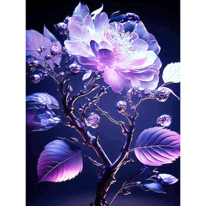 Crystal Flower-Full Round Diamond Painting-30x40cm