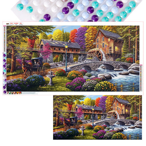 Rural Scenery-Full Round Diamond Painting-105x55cm-Large Size