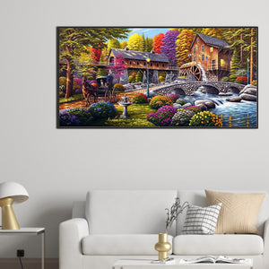 Rural Scenery-Full Round Diamond Painting-105x55cm-Large Size