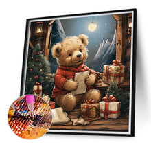 Load image into Gallery viewer, Christmas Eve Bear-Full Round Diamond Painting-40x40cm
