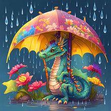 Load image into Gallery viewer, Umbrella Animal Hedgehog-Full Round Diamond Painting-30x30cm
