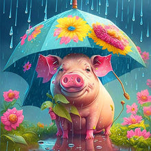 Load image into Gallery viewer, Pig-Full Round Diamond Painting-30x30cm

