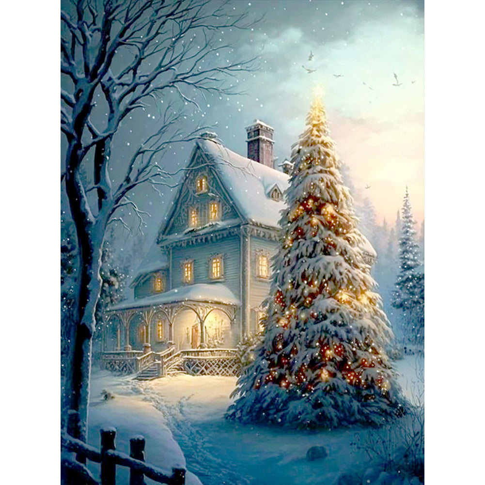 Christmas Tree-Full Round Diamond Painting-30x40cm