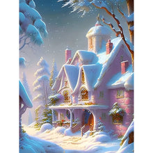 Load image into Gallery viewer, Snowy Scenery-Full Round Diamond Painting-30x40cm
