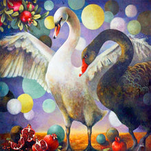 Load image into Gallery viewer, White Swan-Full Round Diamond Painting-40x40cm
