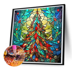 Christmas Tree-Full Round Diamond Painting-30x30cm