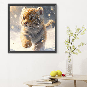 Tiger-Full Round Diamond Painting-30x30cm