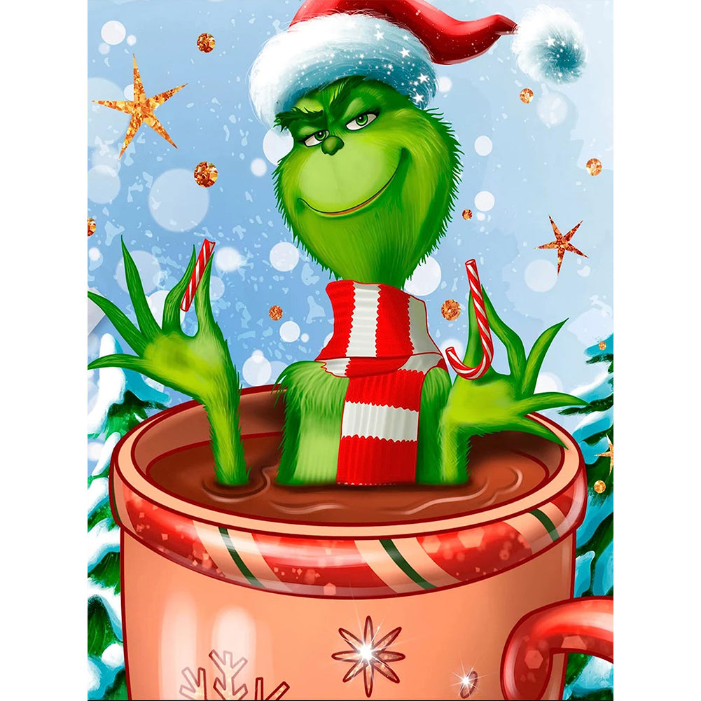 Grinch-Full Round Diamond Painting-30x40cm
