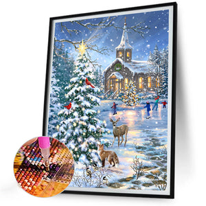 Outdoor Skating-Full Round Diamond Painting-30x40cm