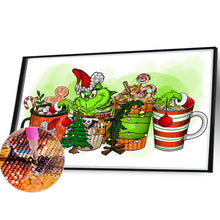 Load image into Gallery viewer, Grinch Cup Drink-Full Round Diamond Painting-40x30cm
