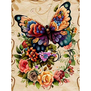Butterfly-Full Round Diamond Painting-30x40cm