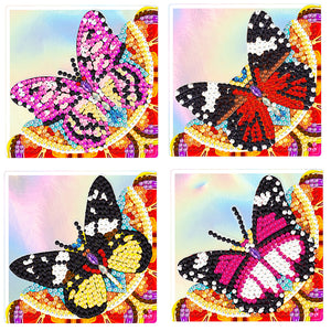4Pcs/Set-Animal-Diamond Corner Cover Bookmark