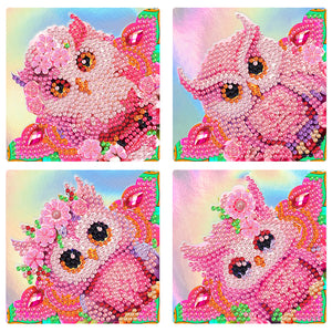 4Pcs/Set-Animal-Diamond Corner Cover Bookmark
