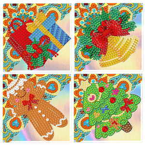 4Pcs/Set-Animal-Diamond Corner Cover Bookmark