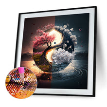 Load image into Gallery viewer, Yin And Yang Diagram Of Sacred Tree-Full Round Diamond Painting-30x30cm
