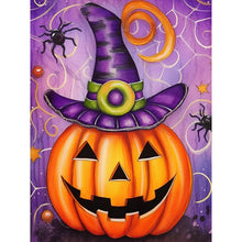 Load image into Gallery viewer, Pumpkin Lantern-Full Round Diamond Painting-30x40cm
