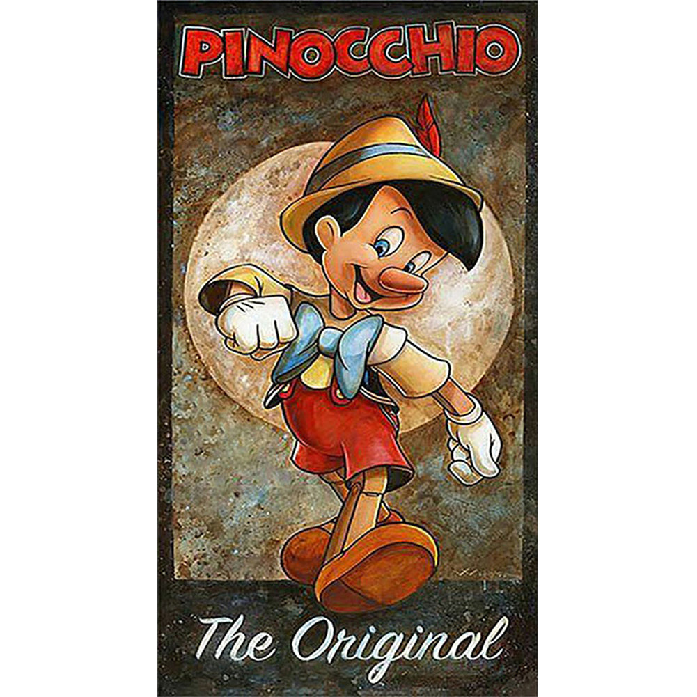 Pinocchio-Full Round Diamond Painting-30x55cm