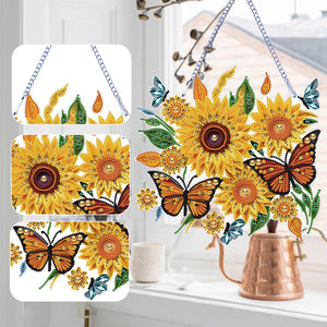 Sunflower-Diamond Pendant