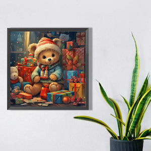 Gift Bear-Full Round Diamond Painting-40x40cm