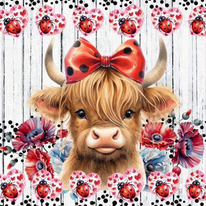 Flowers And Yak-Full Round Diamond Painting-30x30cm