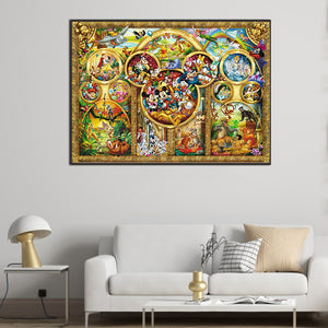 Cartoon-Full Round Diamond Painting-70x50cm-Large Size