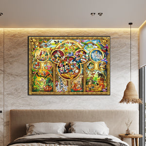 Cartoon-Full Round Diamond Painting-70x50cm-Large Size