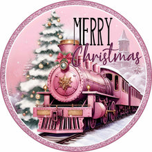 Load image into Gallery viewer, Round Sign Christmas Train-Full Round Diamond Painting-30x30cm
