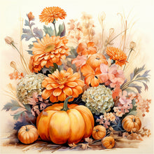 Load image into Gallery viewer, Autumn Pumpkin-Full Round Diamond Painting-30x30cm
