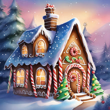 Load image into Gallery viewer, Snow Cabin-Full Round Diamond Painting-30x30cm
