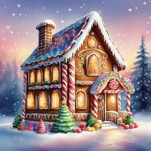 Load image into Gallery viewer, Snow Cabin-Full Round Diamond Painting-30x30cm
