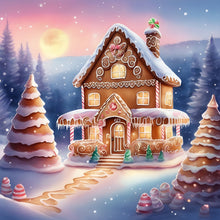 Load image into Gallery viewer, Snow Cabin-Full Round Diamond Painting-30x30cm
