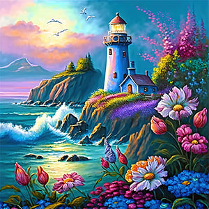 Lighthouse-Full Round Diamond Painting-30x30cm