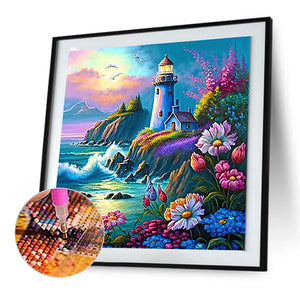 Lighthouse-Full Round Diamond Painting-30x30cm