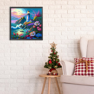 Lighthouse-Full Round Diamond Painting-30x30cm