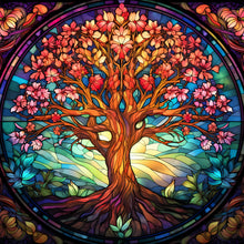 Load image into Gallery viewer, Tree Of Life Glass Painting-Full Round Diamond Painting-30x30cm
