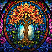 Load image into Gallery viewer, Tree Of Life Glass Painting-Full Round Diamond Painting-30x30cm
