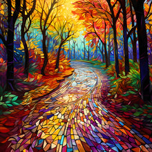 Load image into Gallery viewer, Maple Leaf Forest-Full Round Diamond Painting-30x30cm
