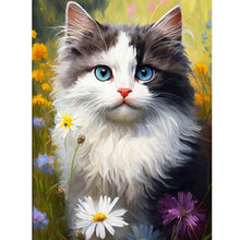 Load image into Gallery viewer, Cat-Full Round Diamond Painting-30x40cm
