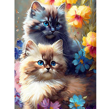 Load image into Gallery viewer, Cat-Full Round Diamond Painting-30x40cm
