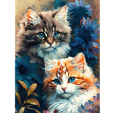 Load image into Gallery viewer, Cat-Full Round Diamond Painting-30x40cm
