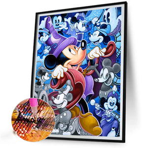 Cartoon Mouse-Full Round Diamond Painting-40x50cm