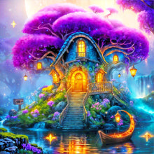 Load image into Gallery viewer, Serenity Treehouse-Full Round Diamond Painting-40x40cm
