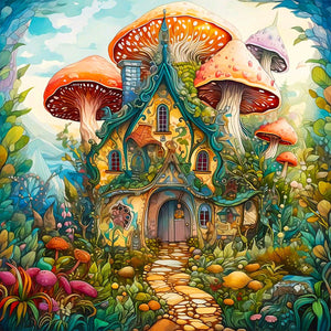 Serenity Treehouse-Full Round Diamond Painting-40x40cm