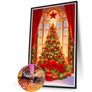 Christmas Tree-Full Round Diamond Painting-40x60cm-Large Size