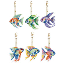 Load image into Gallery viewer, 5/6/8Pcs/Set Christmas Flower-Double Side Drill-Diamond Keychain
